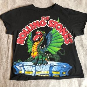 Rolling Stones cropped tee